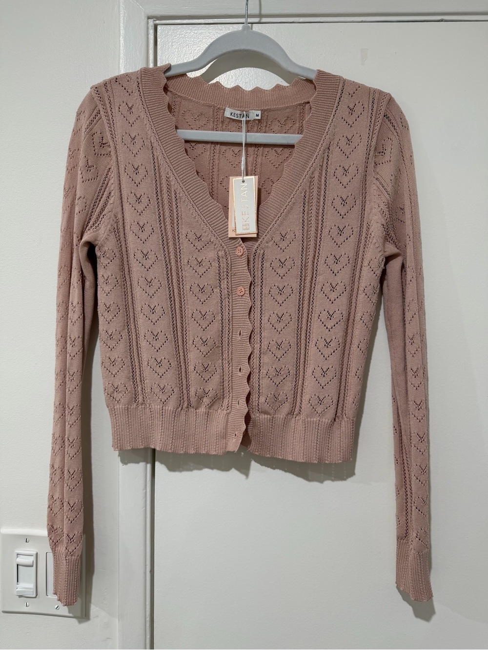 Heartpoint Knit Cardigan - Dusty Rose